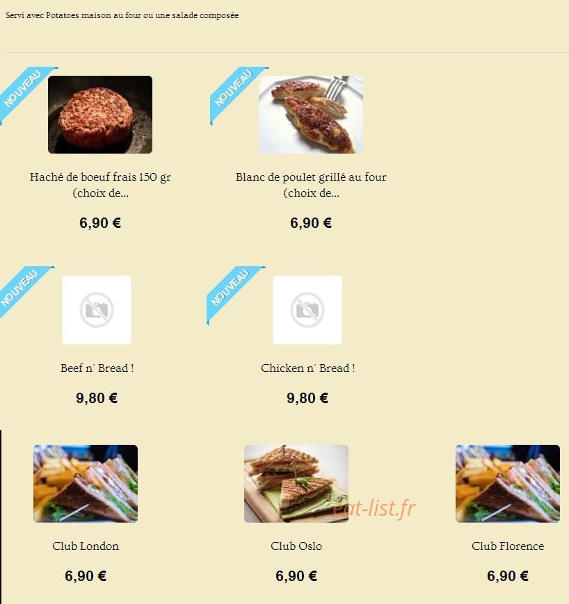Le Bistro Bobo — carte page 3