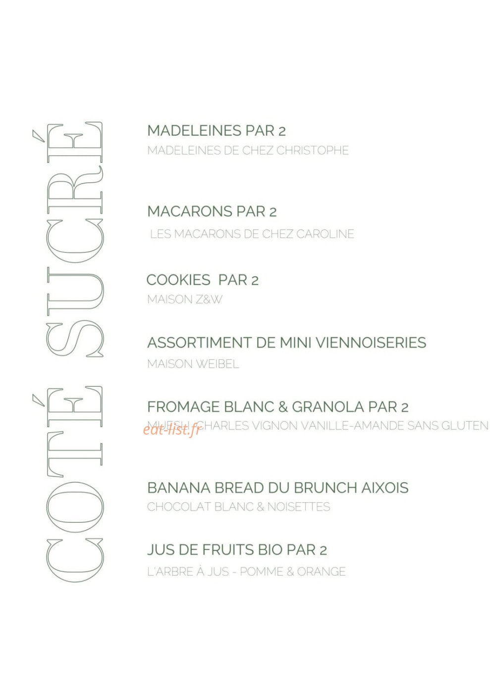 Le Brunch Aixois — carte page 3