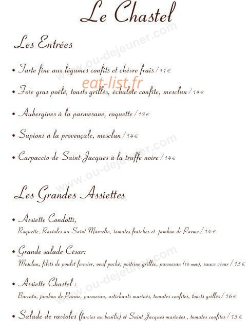 Le Chastel — carte page 1