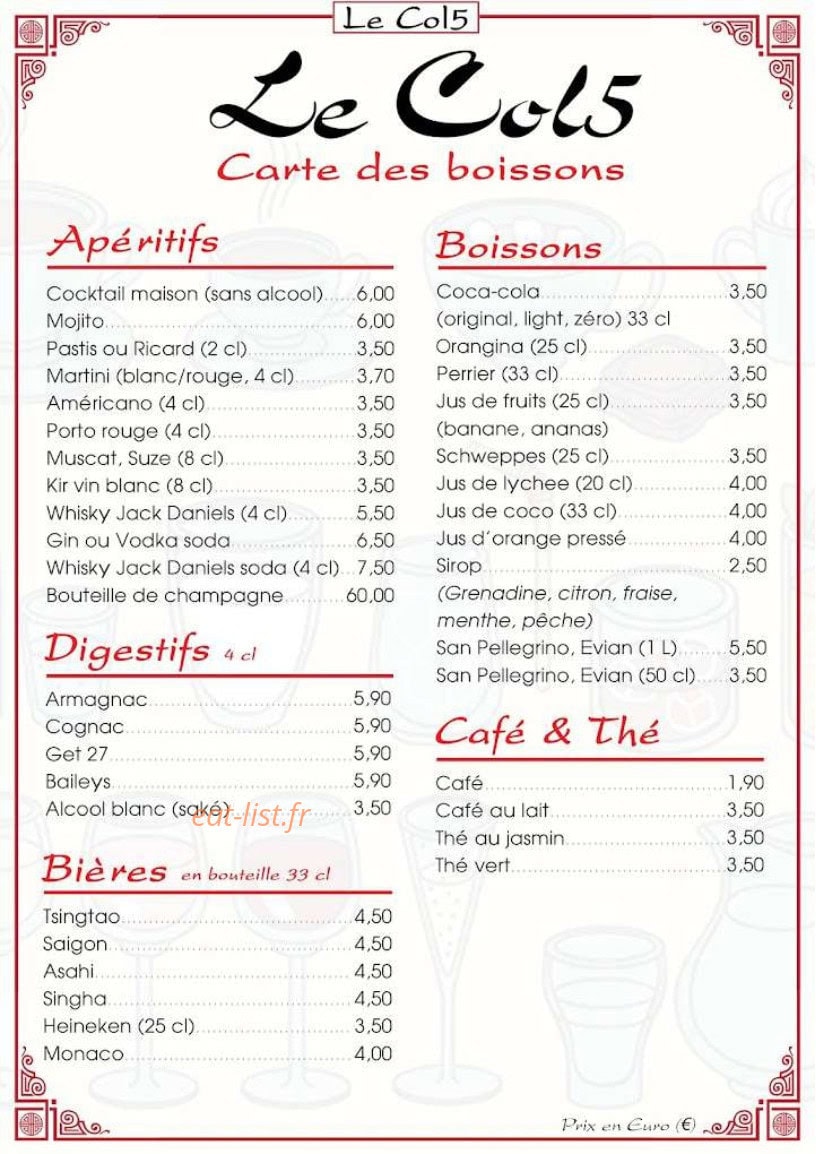 le Col 5 — carte page 1