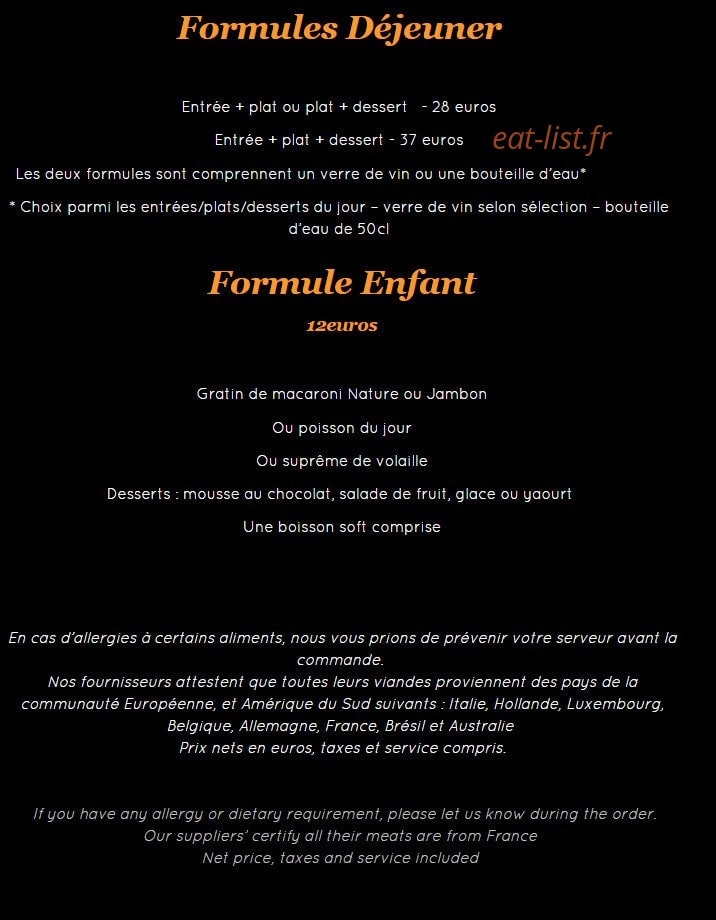 Le comptoir du clos — carte page 2