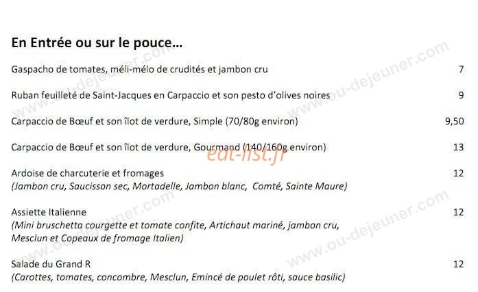 Le Grand R — carte page 1
