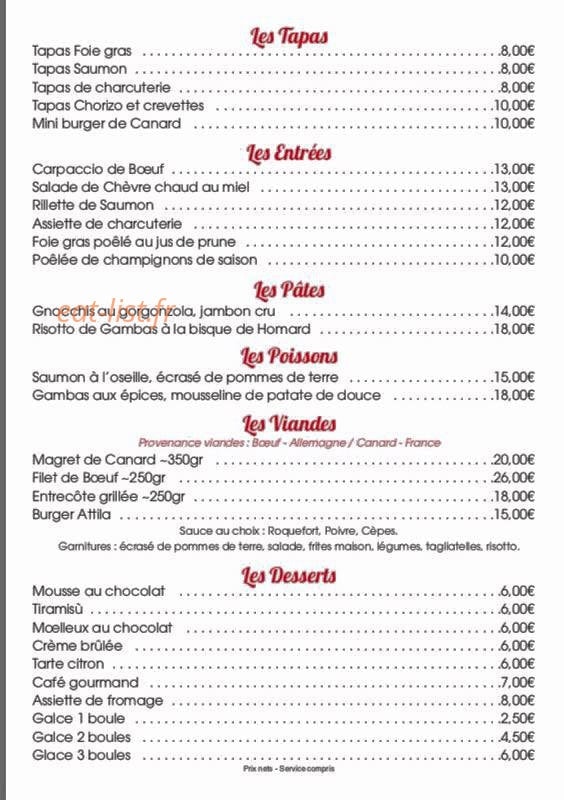 Le grill d'Attila — carte page 2