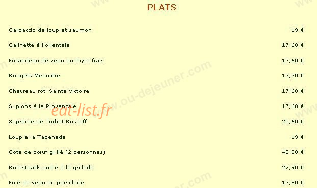 Le Grillon — carte page 2