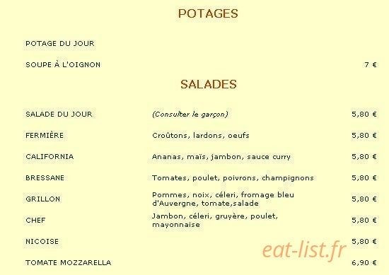 Le Grillon — carte page 4