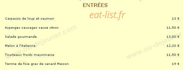 Le Grillon — carte page 1