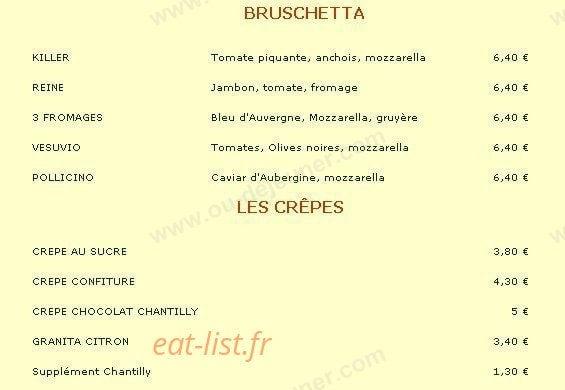 Le Grillon — carte page 6