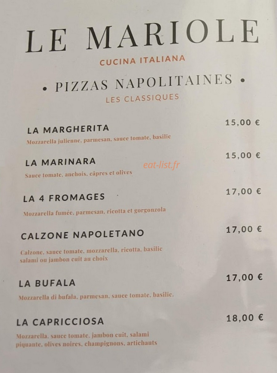 Le Mariole — carte page 2
