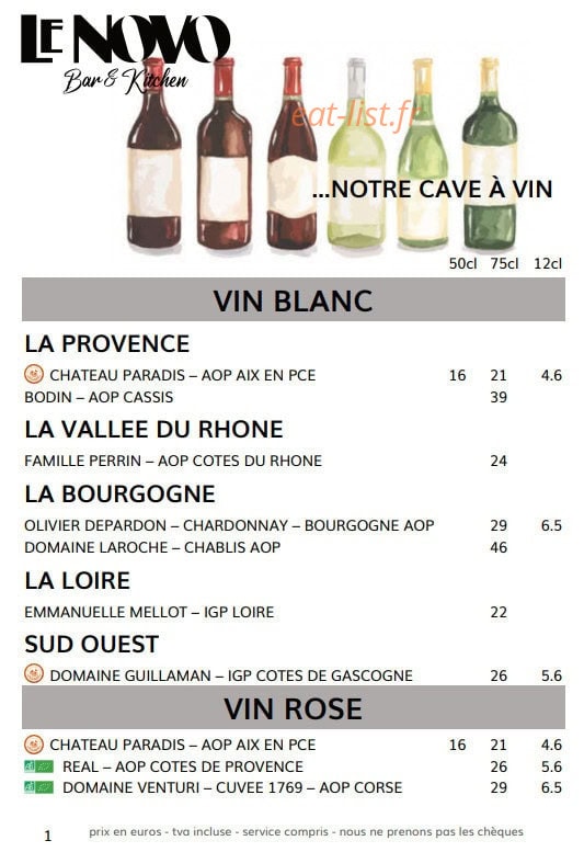 Le Novo — carte page 1