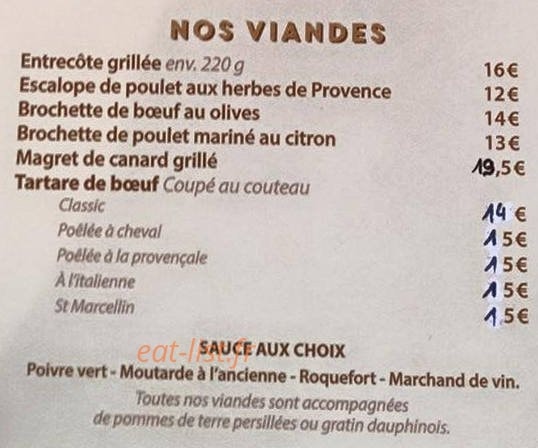 Le petit bistrot — carte page 5