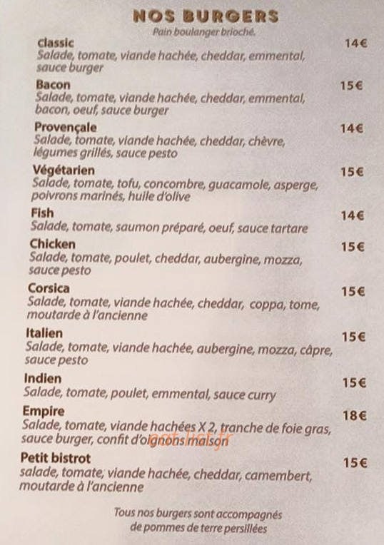 Le petit bistrot — carte page 3