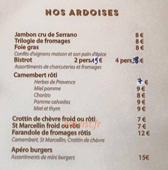 Le petit bistrot — carte page 6