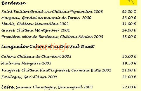 Le Petit Verdot — carte page 3