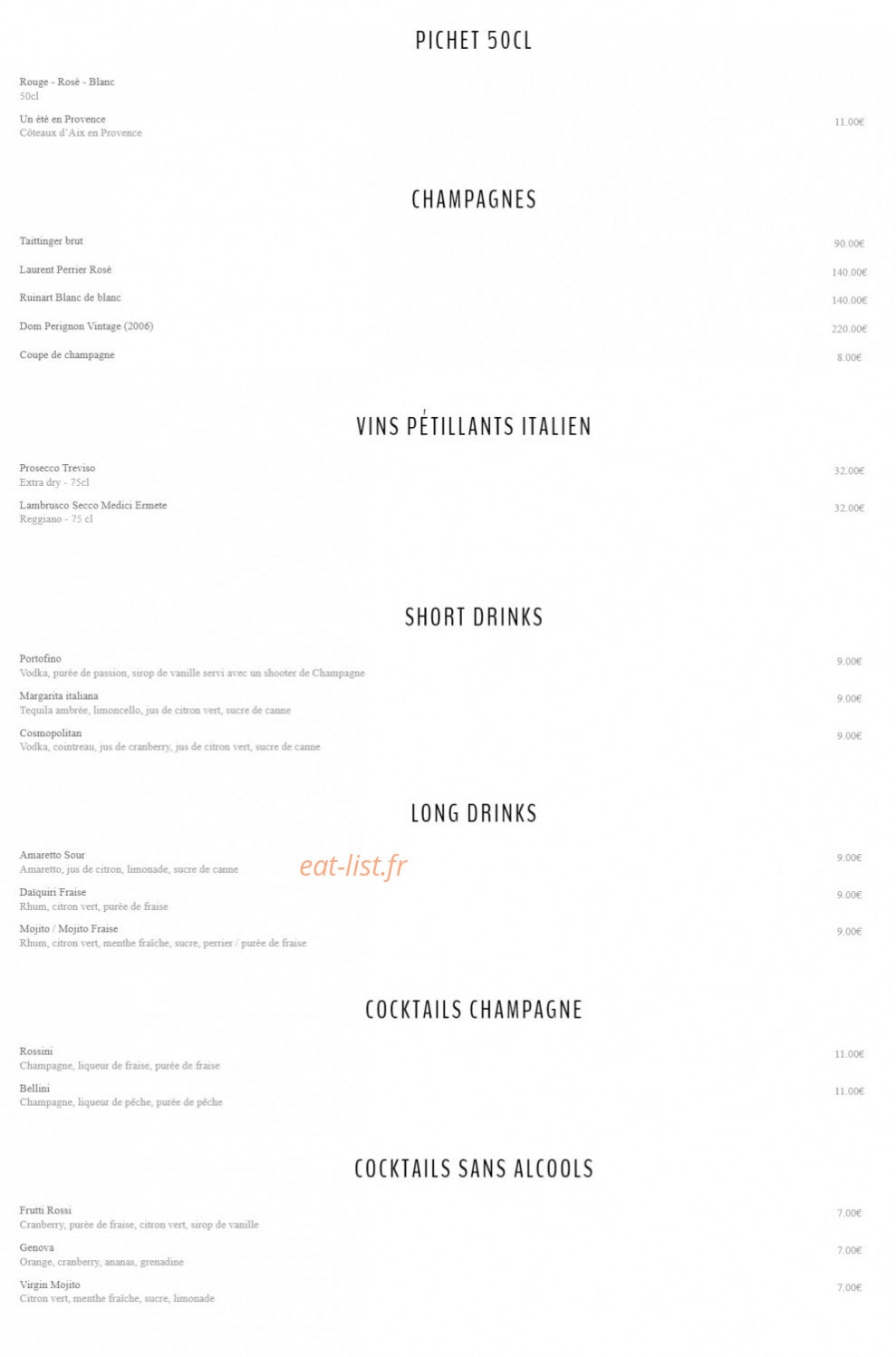 Le Portofino — carte page 6