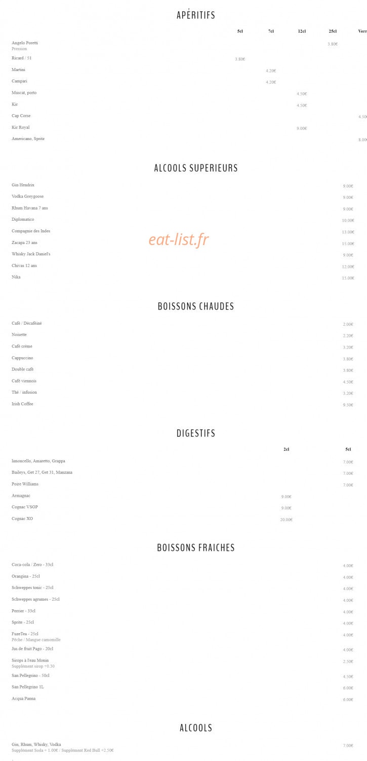 Le Portofino — carte page 7