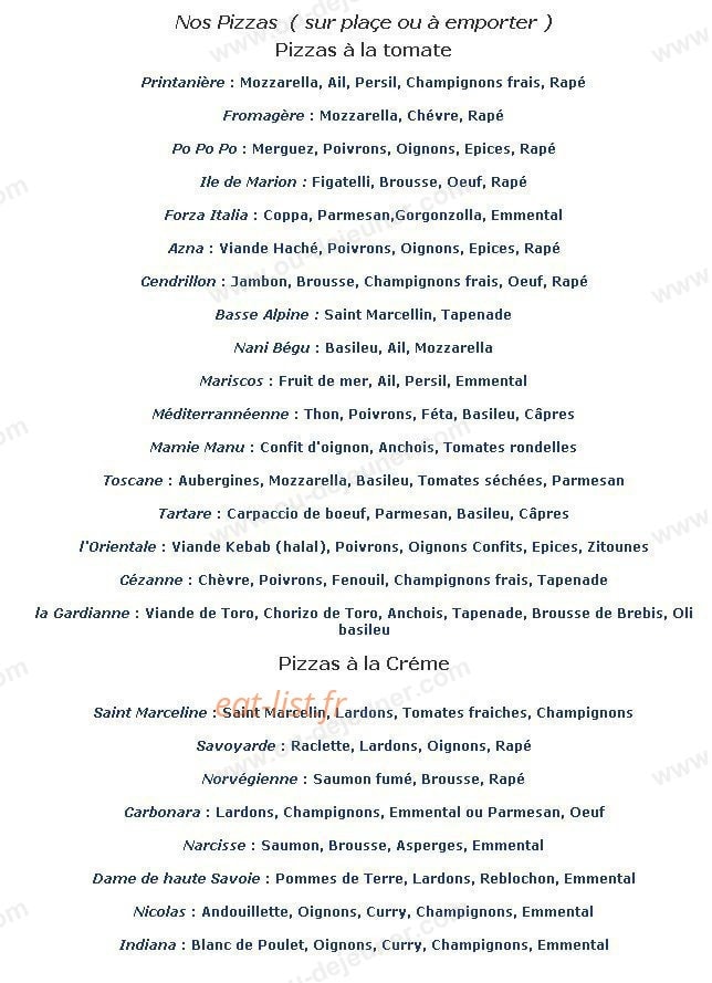 Le Relais Bleu — carte page 2