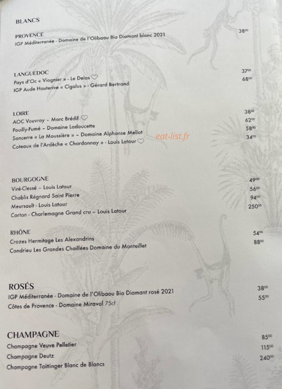 Le Singe Vert — carte page 3