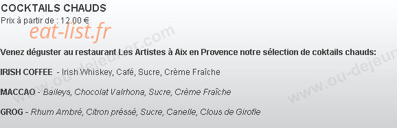Les Artistes — carte page 13
