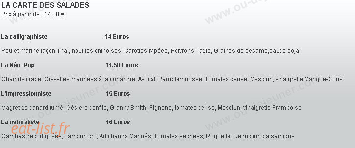 Les Artistes — carte page 2