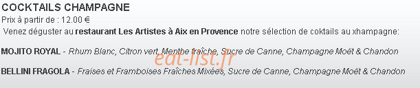 Les Artistes — carte page 17