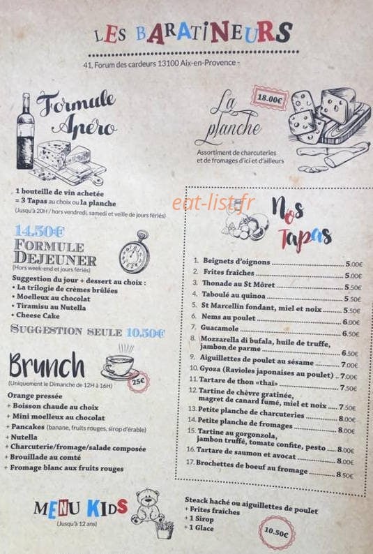 Les Baratineurs — carte page 1