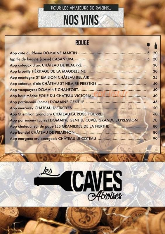Les Caves Aixoises — carte page 6