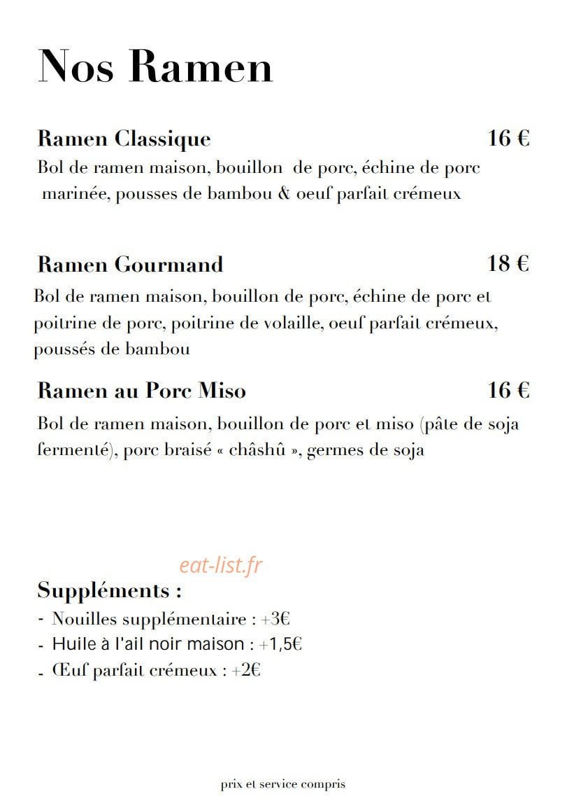 Les nouilles vivantes — carte page 5