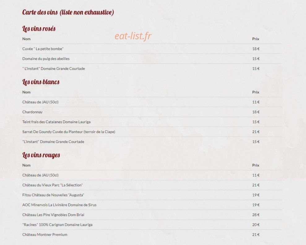 Les petits plats de Trinidad — carte page 3