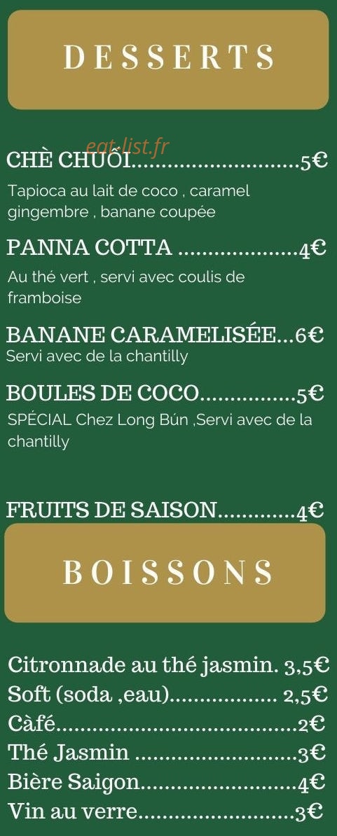 Long Bún — carte page 5