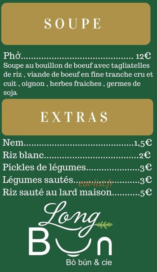 Long Bún — carte page 4