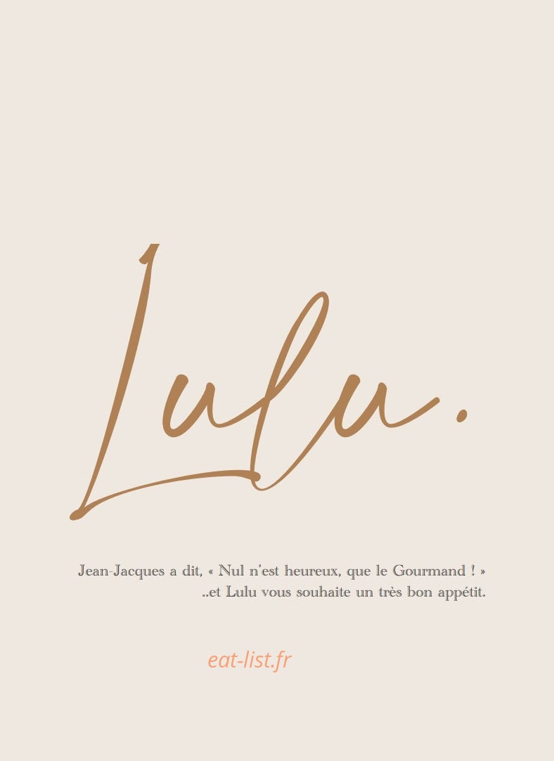 Lulu — carte page 1