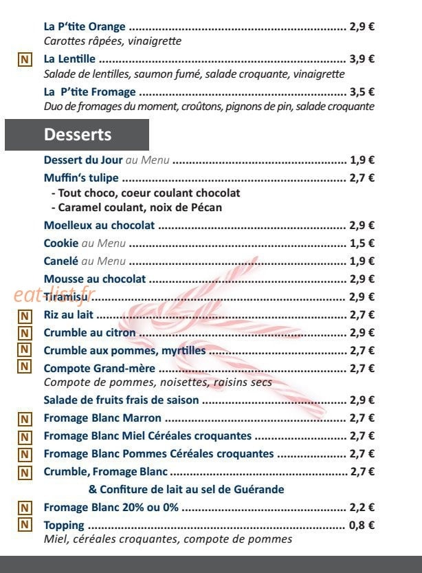 Lunch & Cie — carte page 4