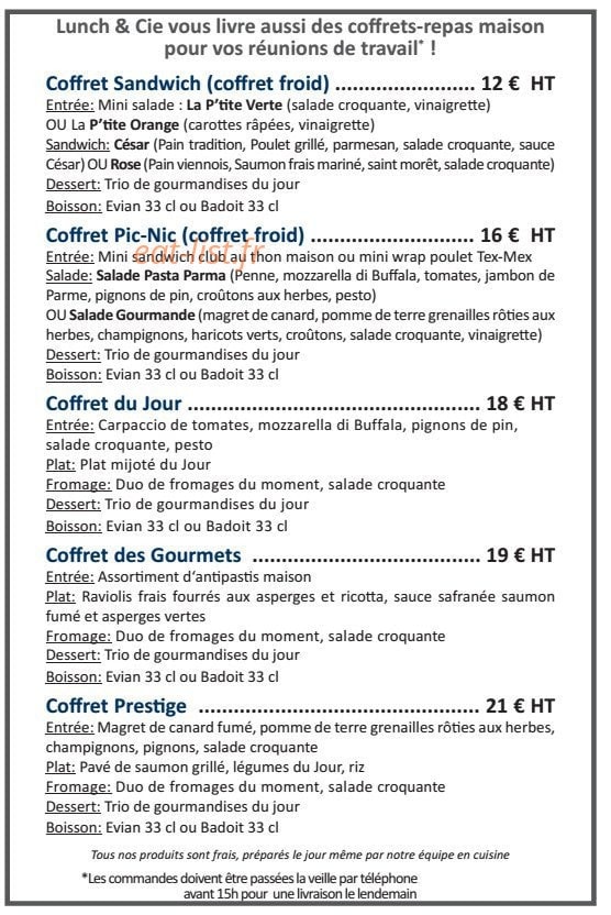 Lunch & Cie — carte page 7