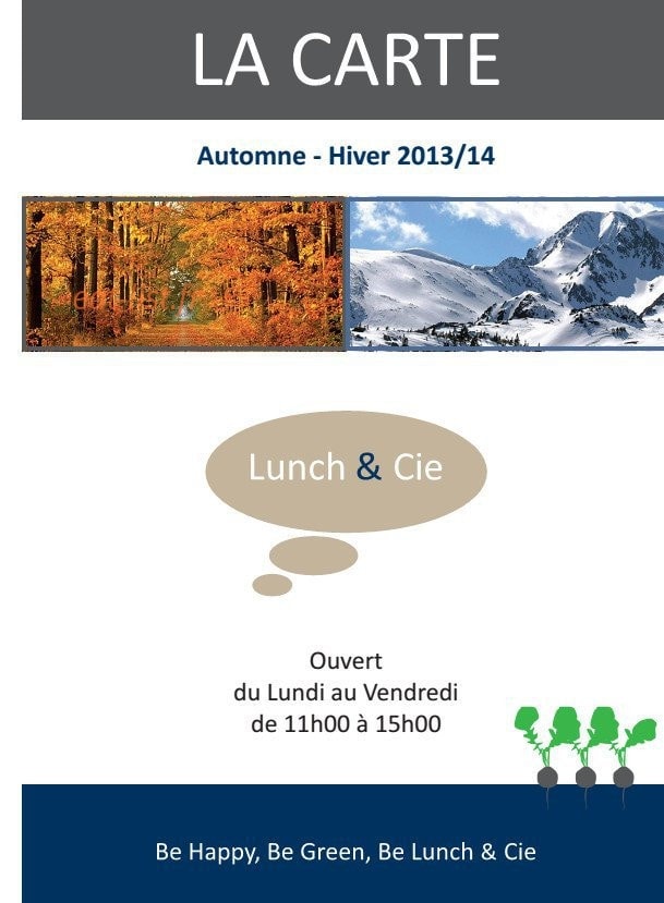 Lunch & Cie — carte page 1