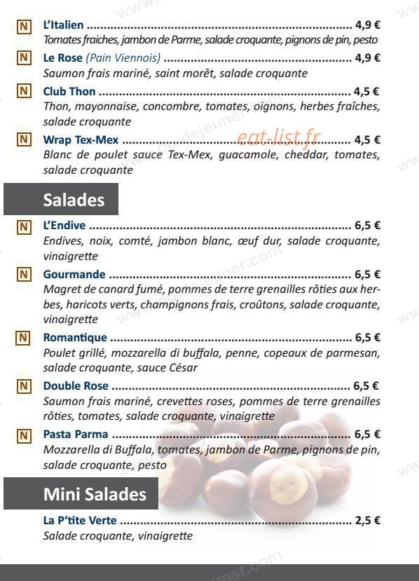 Lunch & Cie — carte page 3