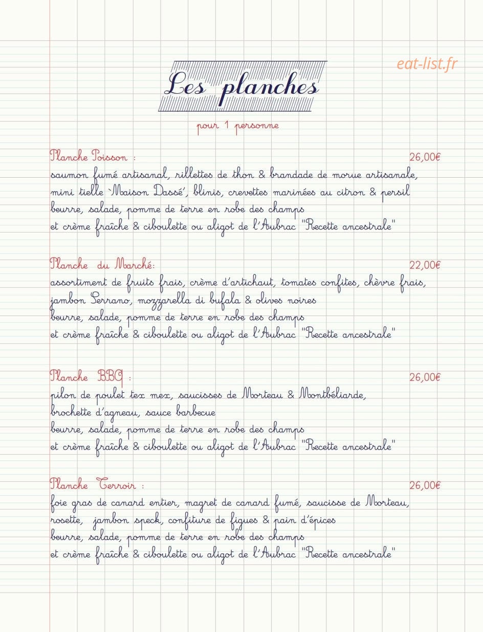 Ma Première Cantine — carte page 1