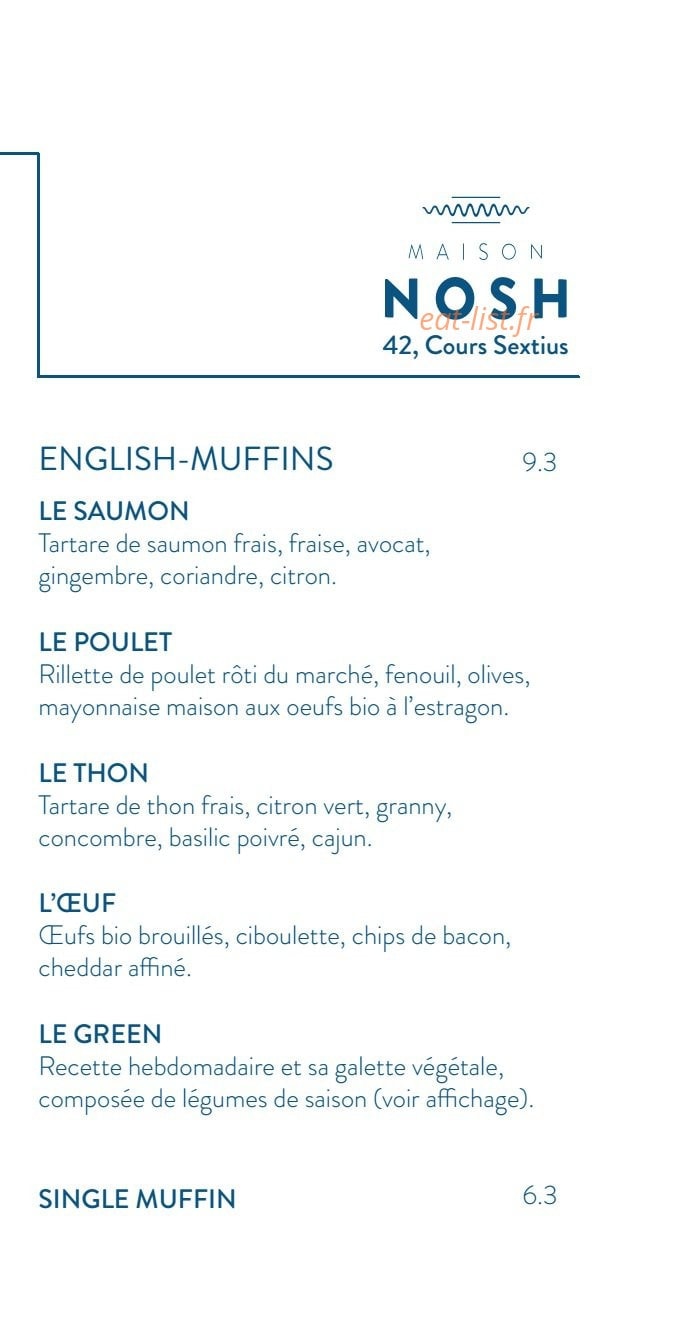 Maison Nosh — carte page 3
