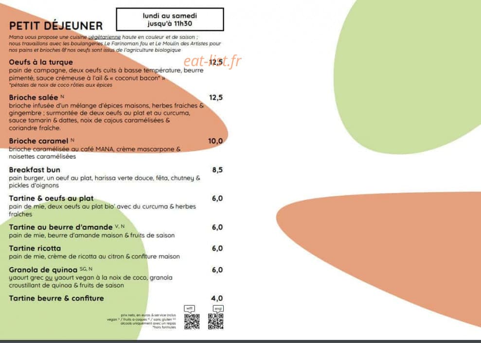 Mana Espresso — carte page 2