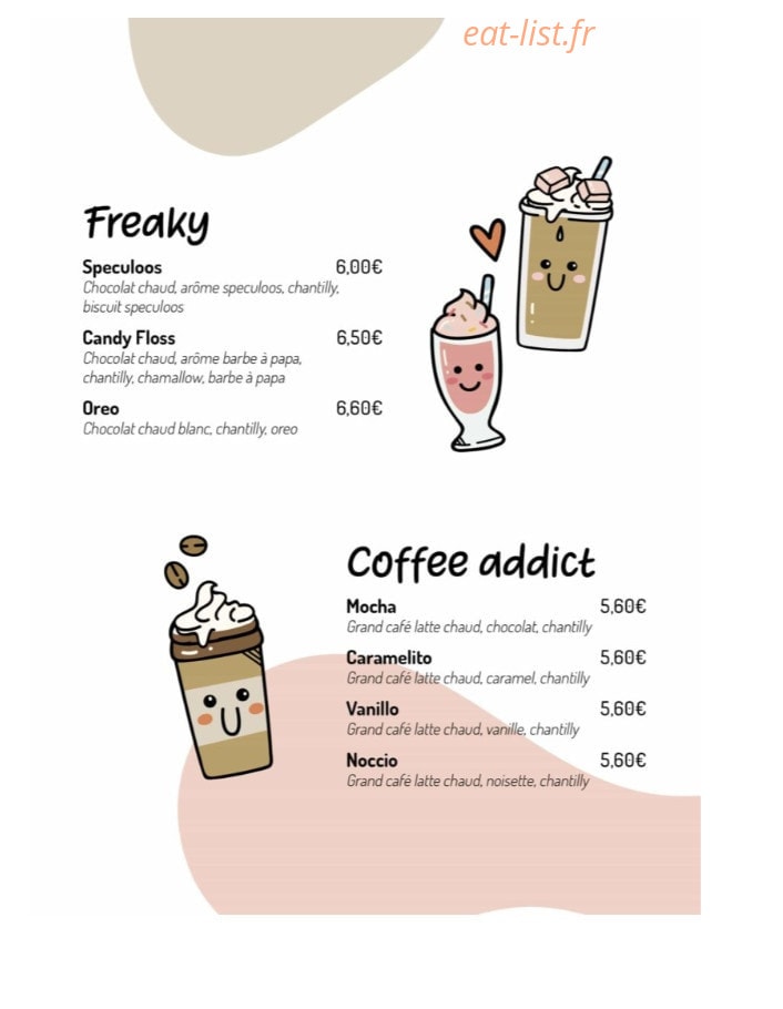 Meow Cats Café — carte page 3