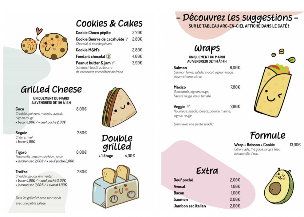 Meow Cats Café — carte page 2