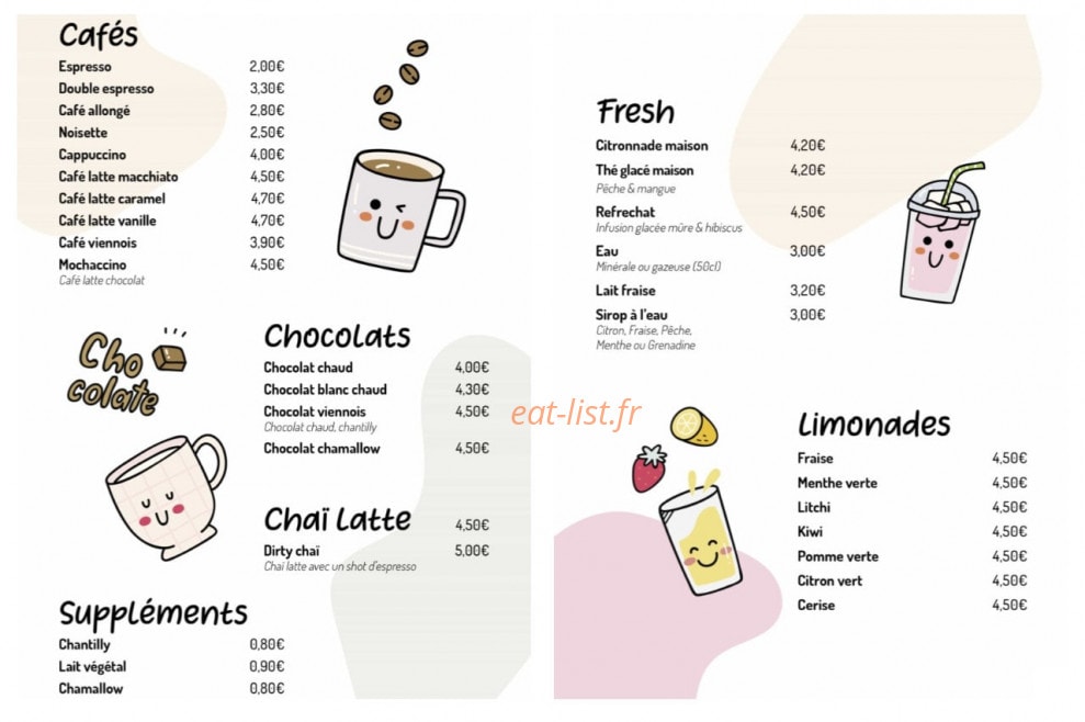 Meow Cats Café — carte page 4