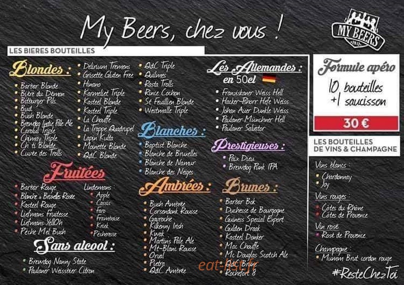 My Beers — carte page 1