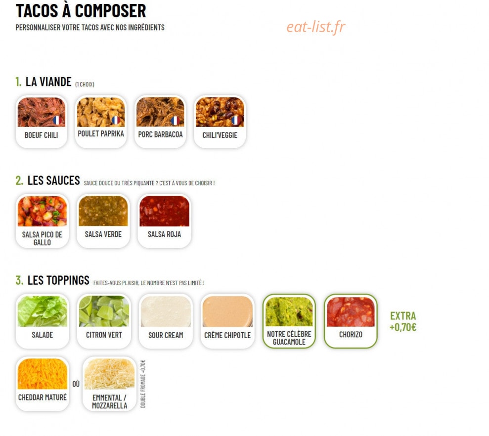 Nachos — carte page 2