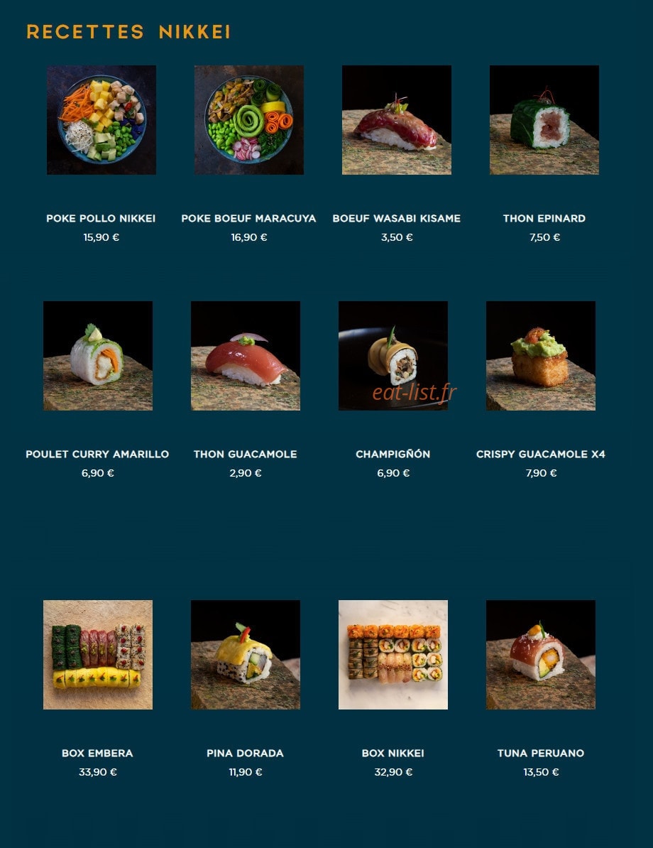 NKI sushi — carte page 3