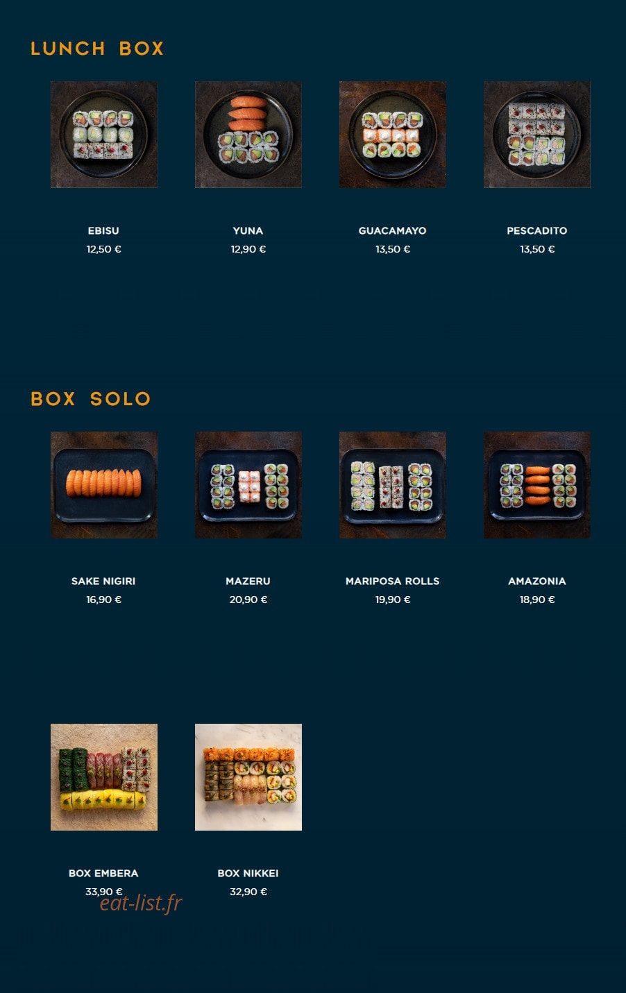 NKI sushi — carte page 6