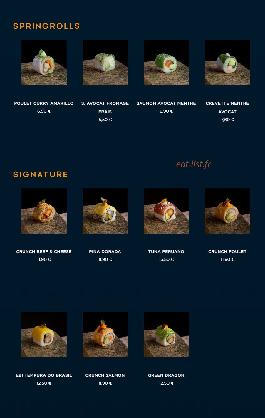 NKI sushi — carte page 9