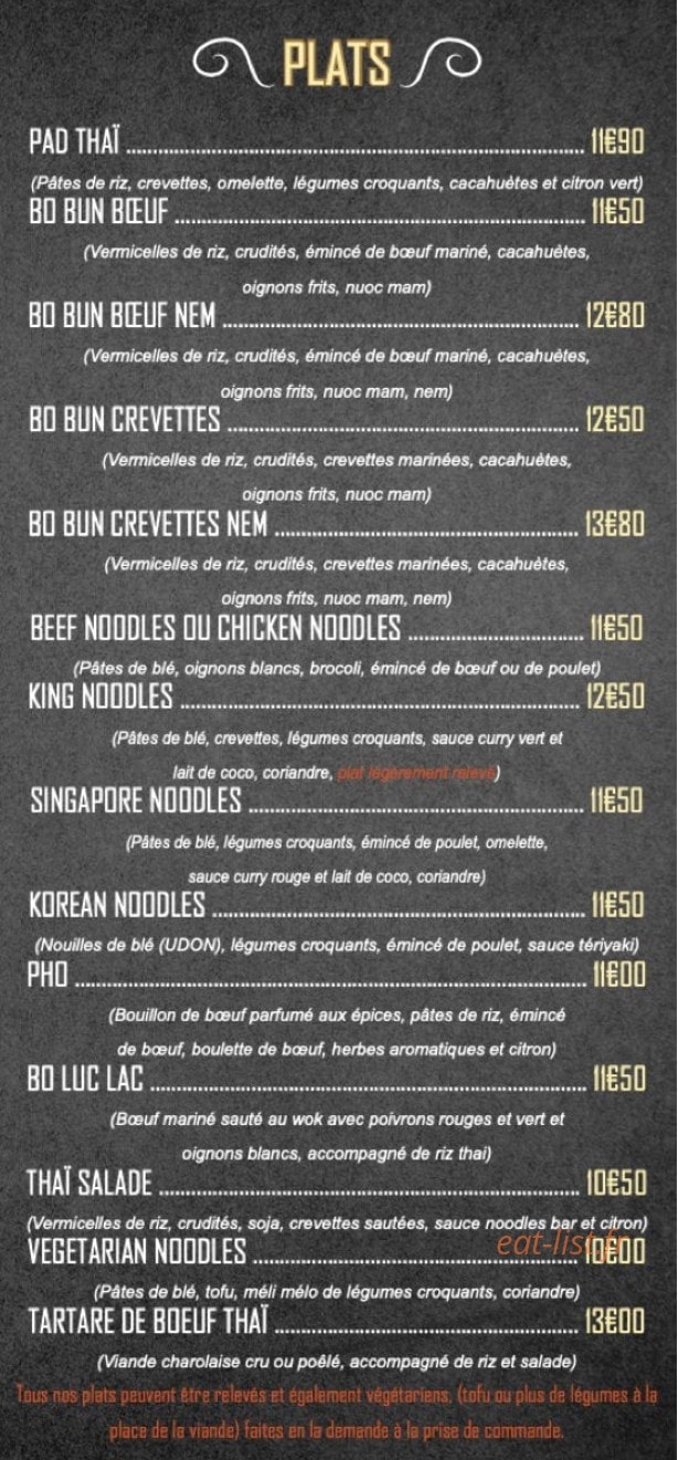 Noodles bar — carte page 4