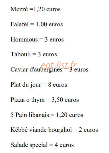 O Thym — carte page 1
