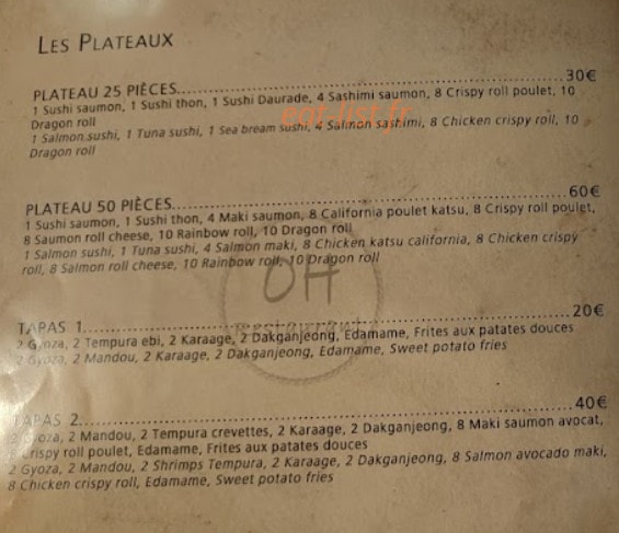 Oh Restaurant — carte page 4