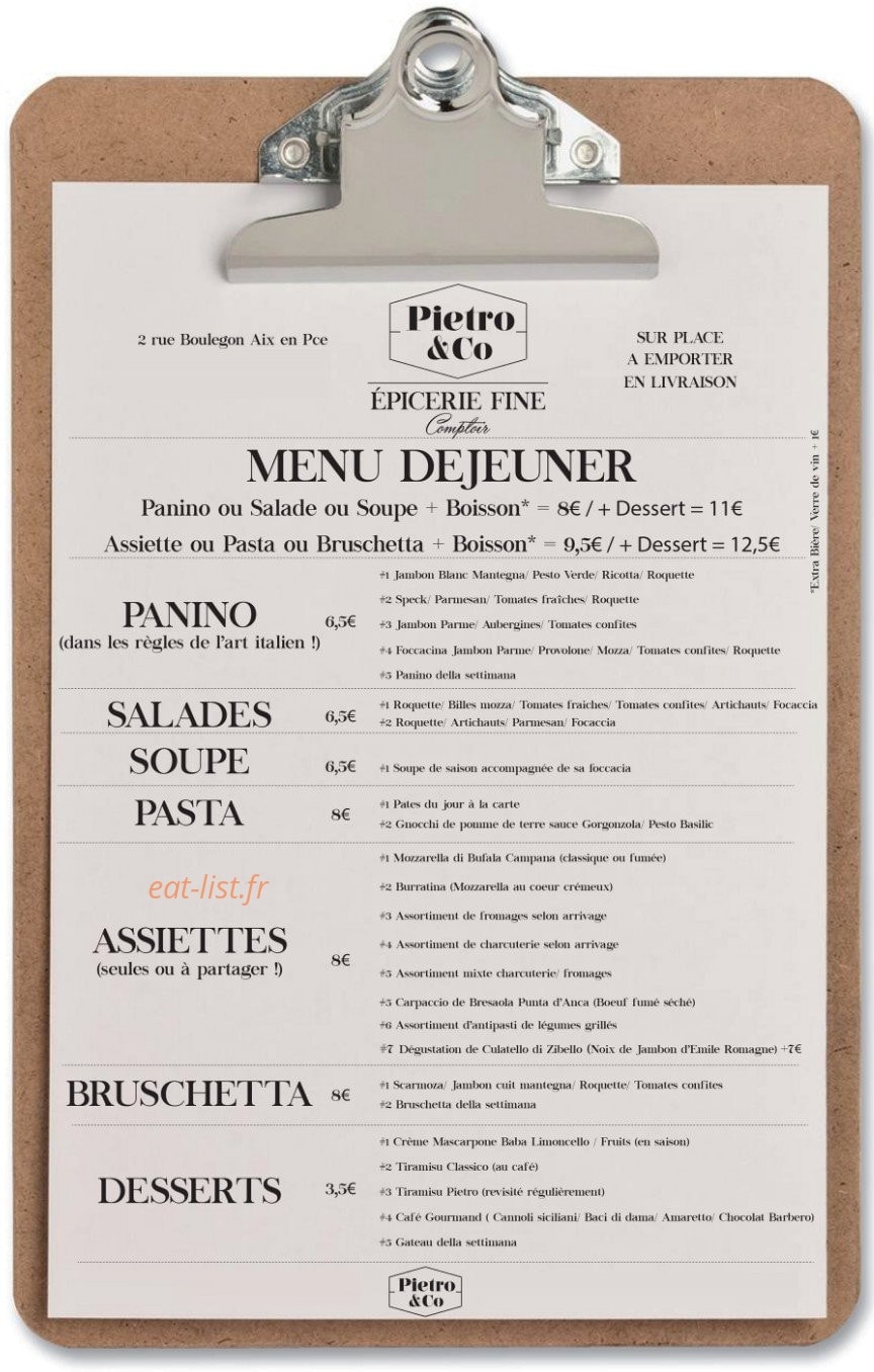 Pietro & co — carte page 1